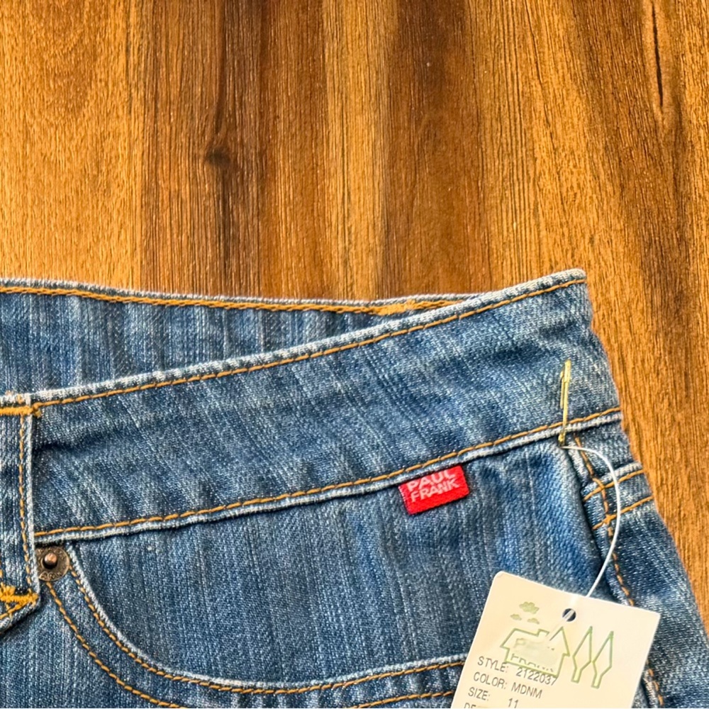 Paul Frank vintage dead stock Denim Mini Skirt Union Jack Pocket Embroidery 11 - Picture 9 of 10